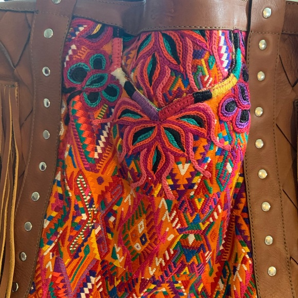 DC Guatemala leather fringe Convertible Day Bag - Picture 3 of 8